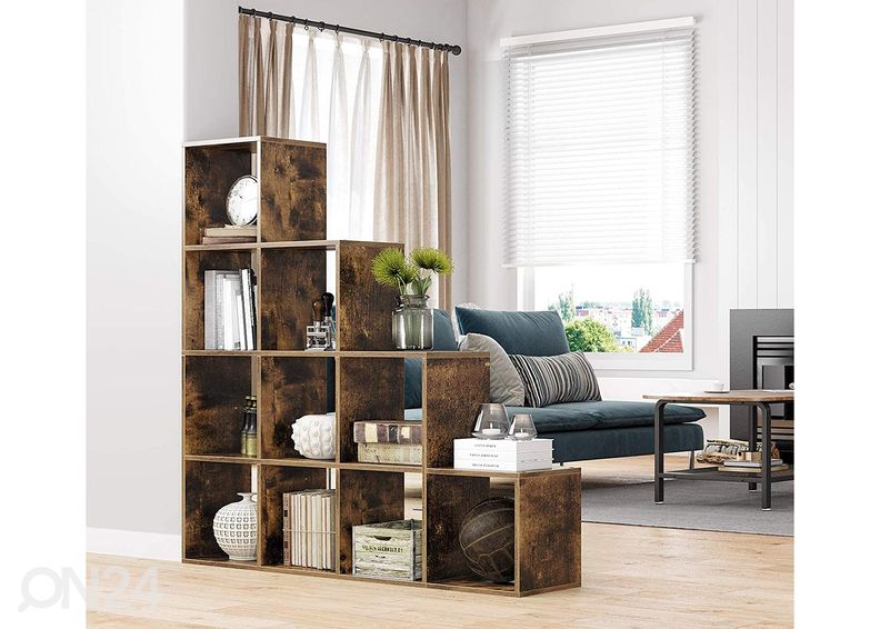 Hyllykkö / tilanjakaja 129,5 cm, ruskea / musta kuvasuurennos