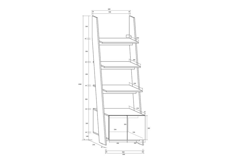 Hyllystö 60 cm kuvasuurennos