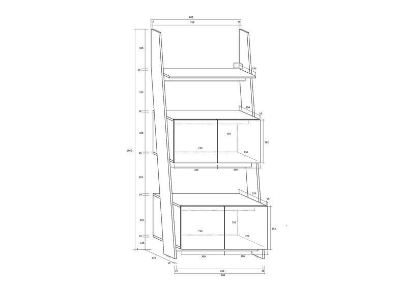Hyllystö 80 cm kuvasuurennos