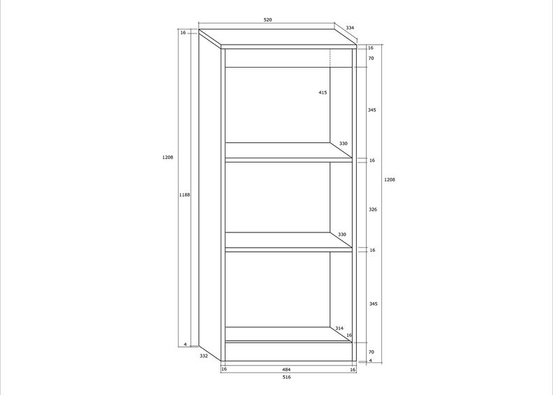 Hyllystö Cobhy 52 cm kuvasuurennos