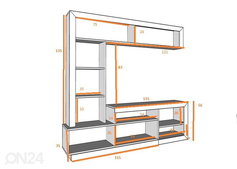 Hyllystö GLEN kuvasuurennos