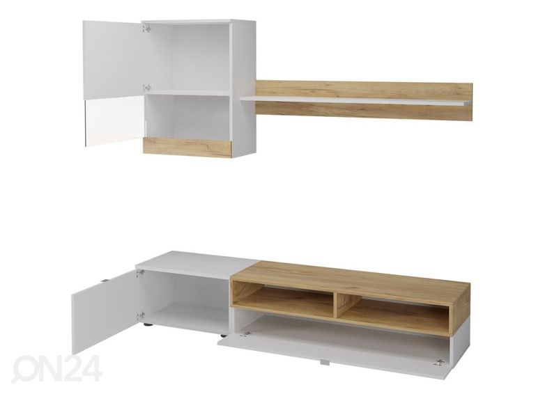 Hyllystö + LED valaistus kuvasuurennos