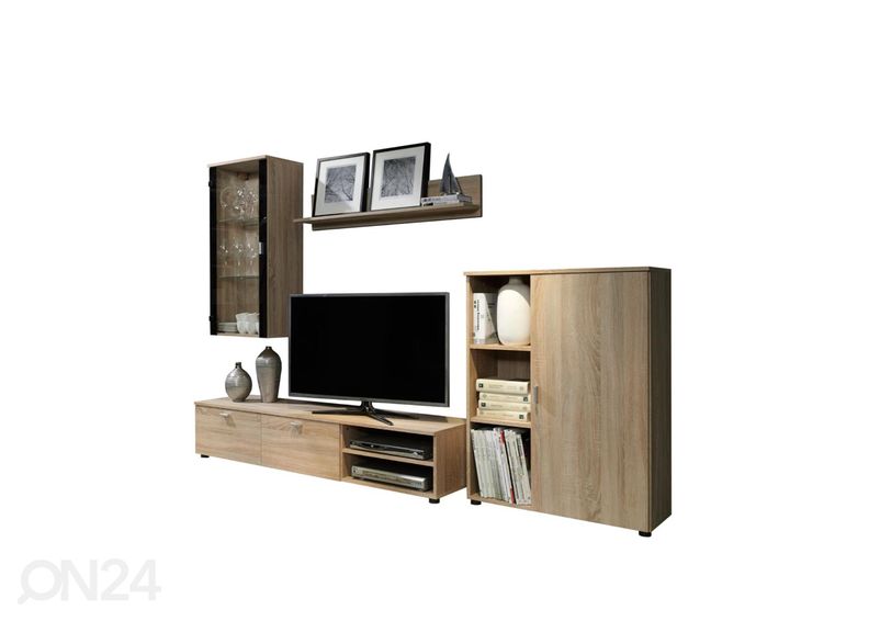 Hyllystö + LED valaistus kuvasuurennos