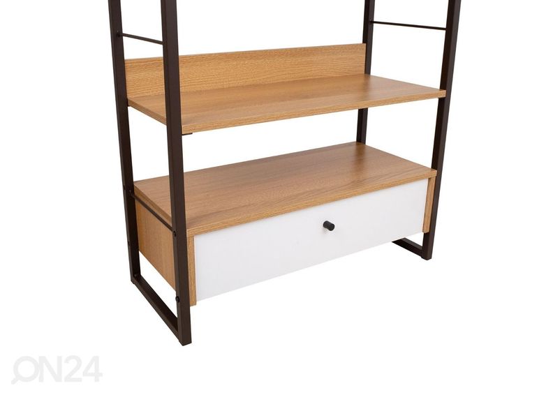 Hyllystö Study 70x30xH124,5 cm, tammi/ ruskea kuvasuurennos