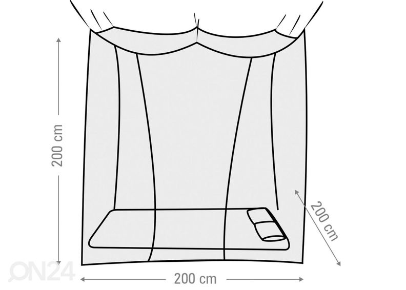 Hyttysverkko kahdelle hengelle Box kuvasuurennos
