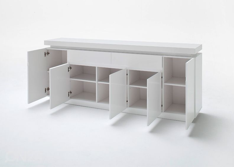 Iso valkoinen lipasto Ocean LED-valaistuksella kuvasuurennos