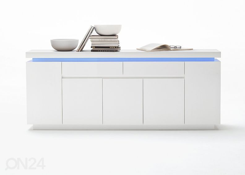 Iso valkoinen lipasto Ocean LED-valaistuksella kuvasuurennos