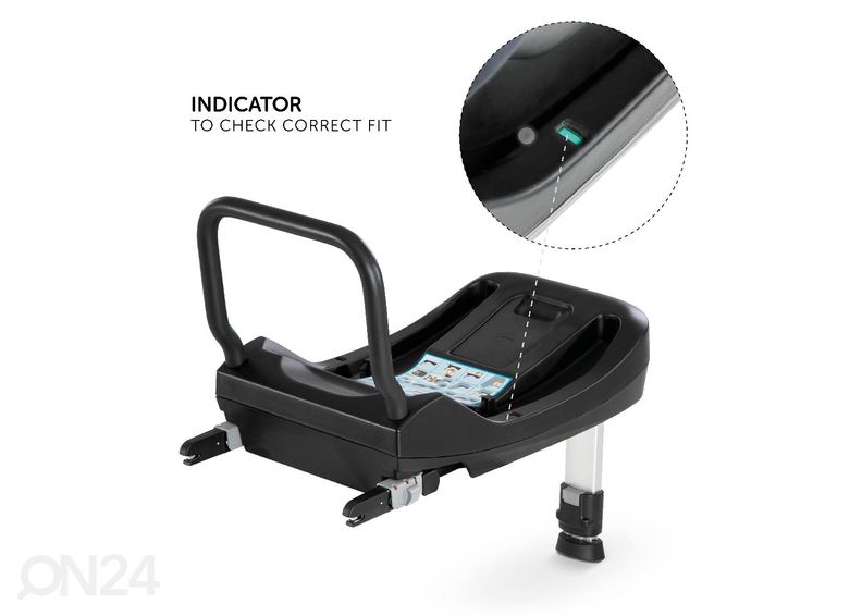 Isofix istuinalusta Hauck Disney Comfort Fix turvaistuimeen musta kuvasuurennos