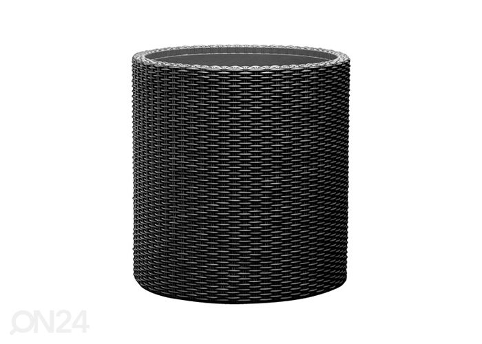 Istutusruukku KETER CYLINDER PLANTER SMALL, anthracite Ø28 x h28 cm kuvasuurennos