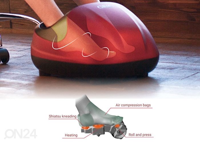 Jalkahierontalaite lämmityksellä GESS Velvet kuvasuurennos