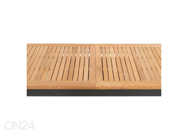 Jatkettava puutarhapöytä 156/214x88,5 cm, Tika ruskea/ musta kuvasuurennos