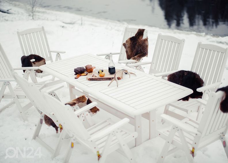 Jatkettava puutarhapöytä Bavaria 90x170-220 cm kuvasuurennos