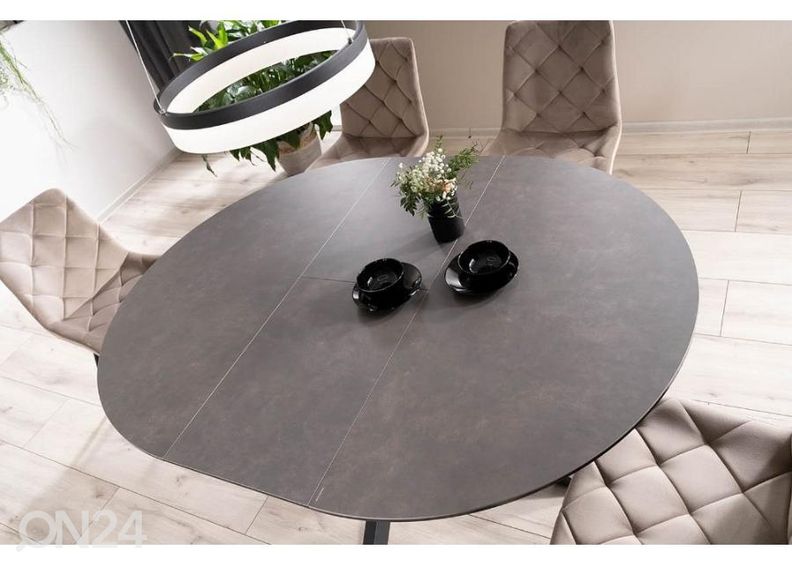 Jatkettava ruokapöytä 120-160x120 cm kuvasuurennos