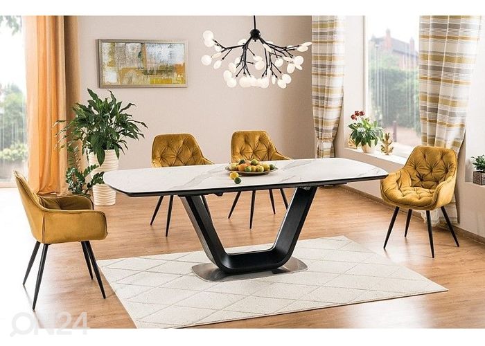 Jatkettava ruokapöytä 160-220x90 cm kuvasuurennos