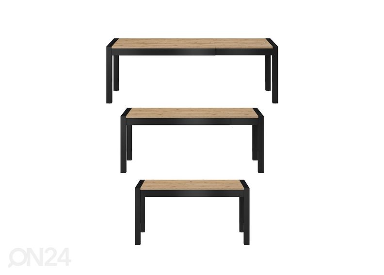 Jatkettava ruokapöytä 160-240x90 cm kuvasuurennos
