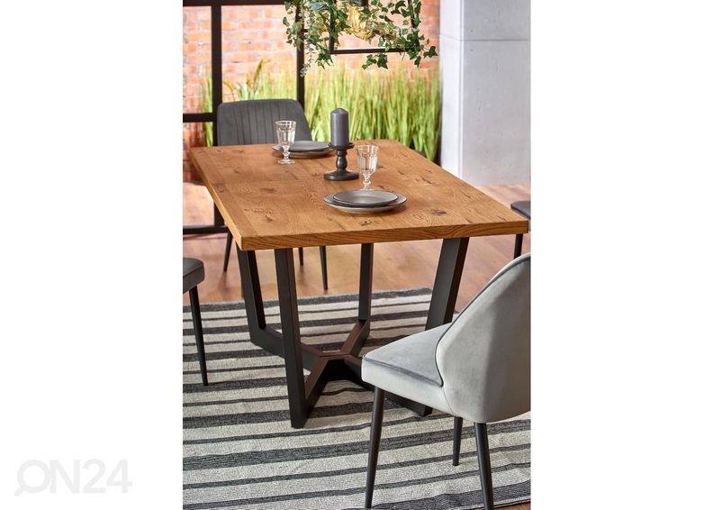 Jatkettava ruokapöytä 160/250x90 cm kuvasuurennos