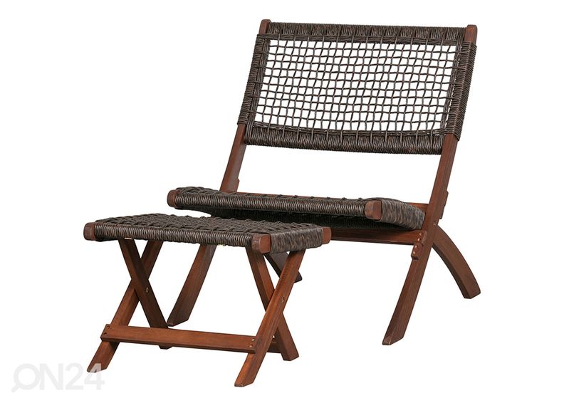 Jatkettava ruokapöytä 75x129-163 cm + 2 tuolia + 2 penkkiä kuvasuurennos