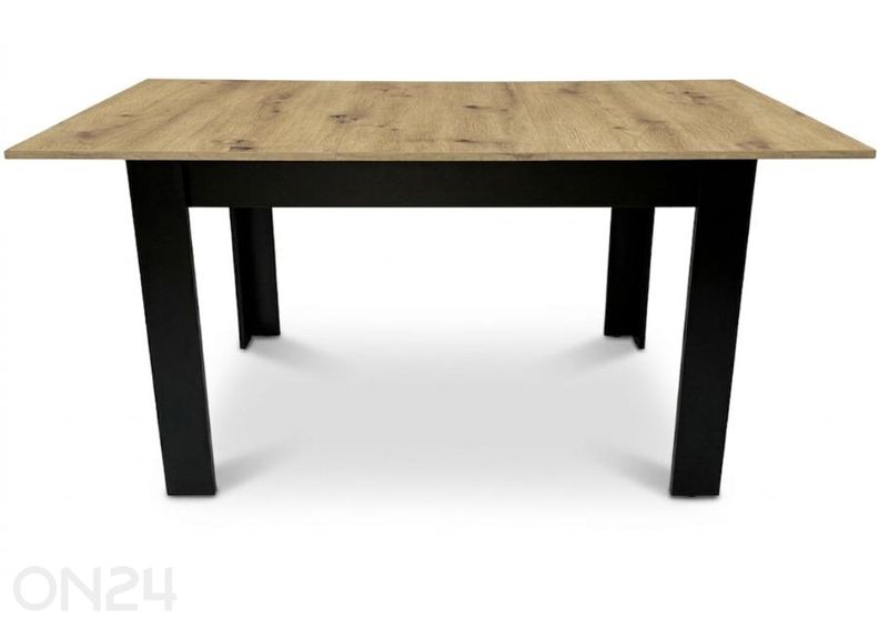 Jatkettava ruokapöytä 80x120/160 cm, artisan tammi/musta kuvasuurennos