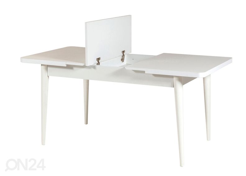Jatkettava ruokapöytä 80x130-165 cm + 2 tuolia + 2 penkkiä kuvasuurennos