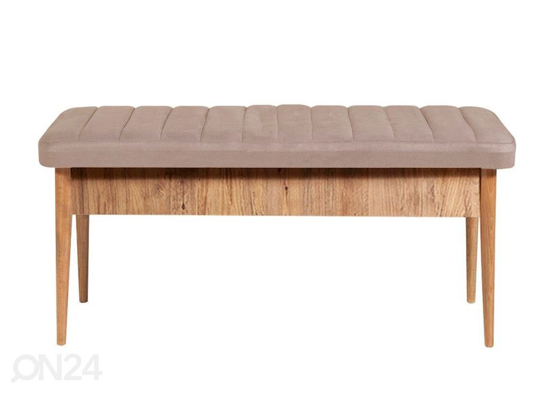 Jatkettava ruokapöytä 80x130-165 cm + 2 tuolia + 2 penkkiä kuvasuurennos