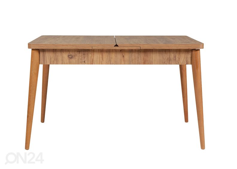 Jatkettava ruokapöytä 80x130-165 cm + 2 tuolia + 2 penkkiä kuvasuurennos