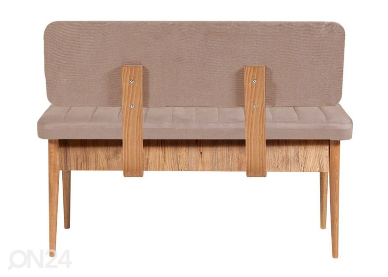 Jatkettava ruokapöytä 80x130-165 cm + 2 tuolia + 2 penkkiä kuvasuurennos