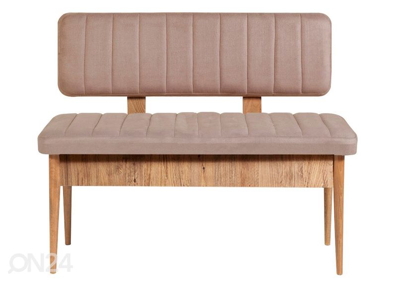 Jatkettava ruokapöytä 80x130-165 cm + 2 tuolia + 2 penkkiä kuvasuurennos