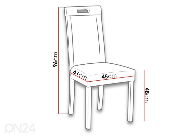 Jatkettava ruokapöytä 90x160-200 cm + 6 tuolia kuvasuurennos