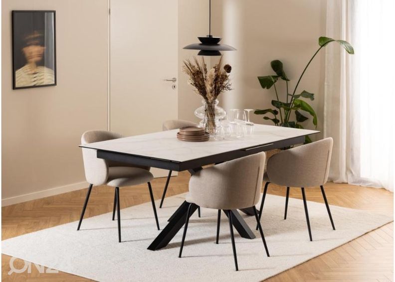 Jatkettava ruokapöytä Beira 100x200/240 cm kuvasuurennos