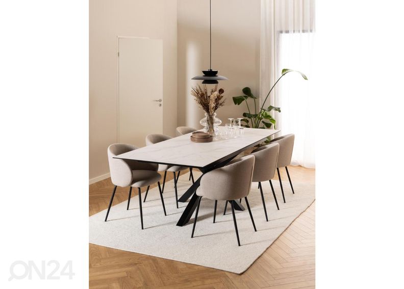 Jatkettava ruokapöytä Beira 100x200/240 cm kuvasuurennos