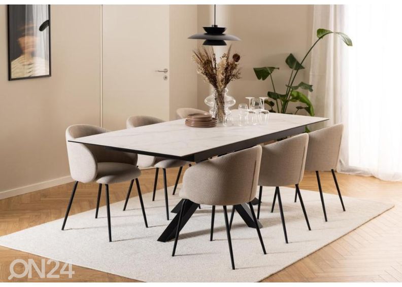 Jatkettava ruokapöytä Beira 100x200/240 cm kuvasuurennos