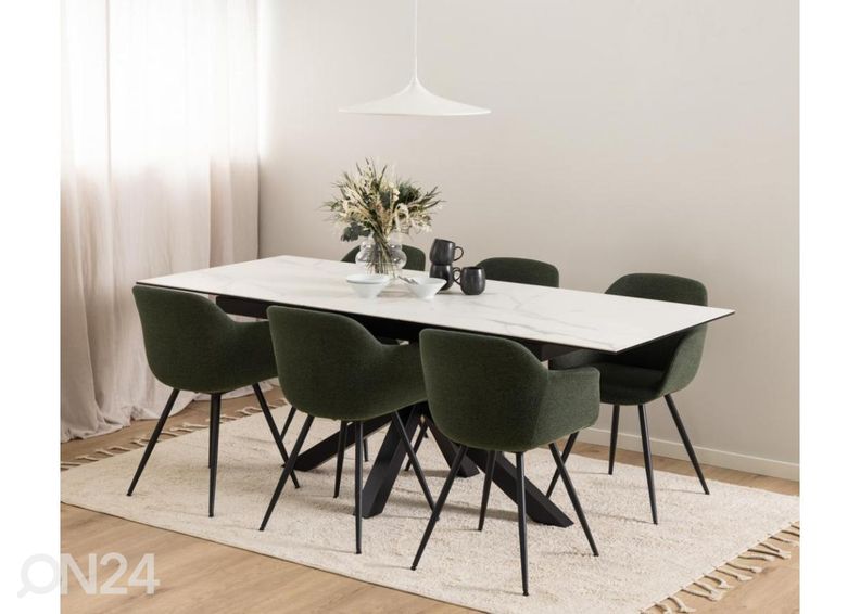 Jatkettava ruokapöytä Beira 90x168/210 cm kuvasuurennos