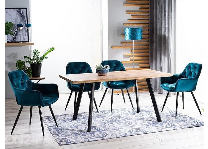 Jatkettava ruokapöytä Brick 120-160x80 cm kuvasuurennos