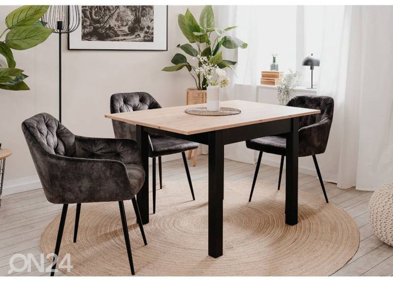 Jatkettava ruokapöytä Coburg 120-160x70 cm kuvasuurennos