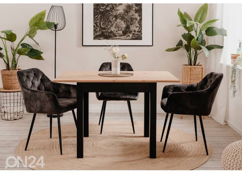 Jatkettava ruokapöytä Coburg 120-160x70 cm kuvasuurennos