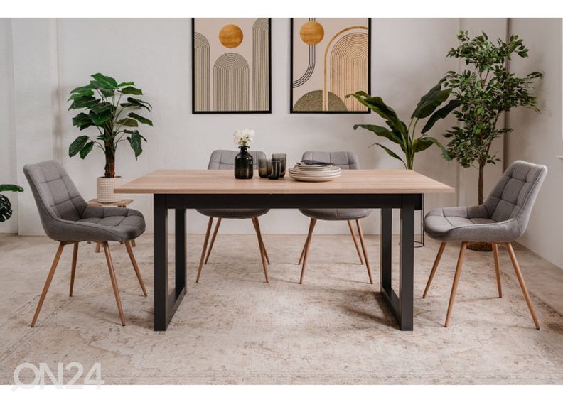 Jatkettava ruokapöytä Denver 160-200x90 cm, sonoma tammi kuvasuurennos