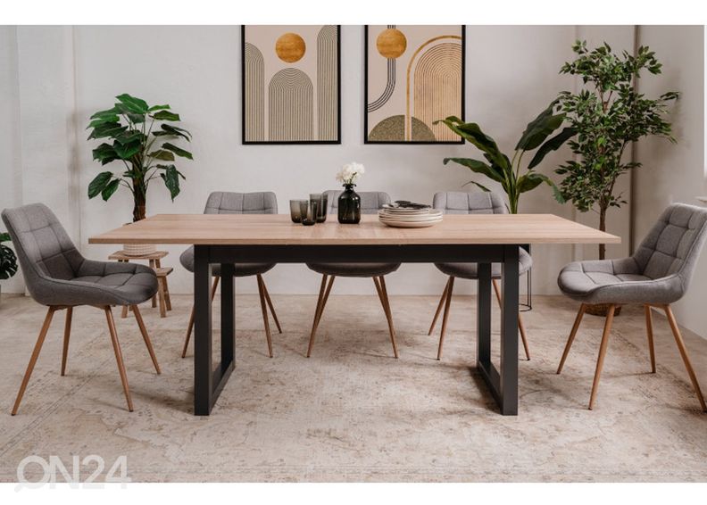 Jatkettava ruokapöytä Denver 160-200x90 cm, sonoma tammi kuvasuurennos