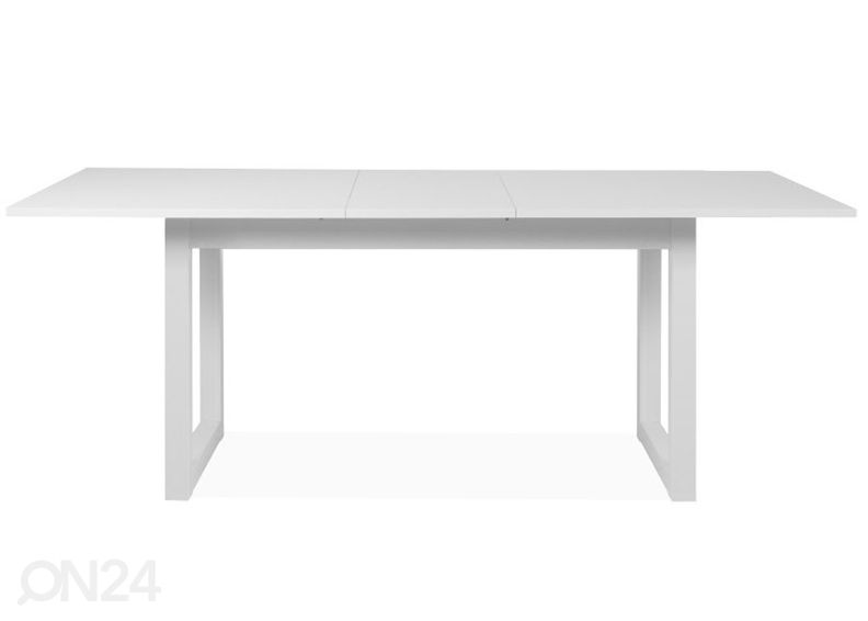 Jatkettava ruokapöytä Denver 160-200x90 cm, valkoinen kuvasuurennos
