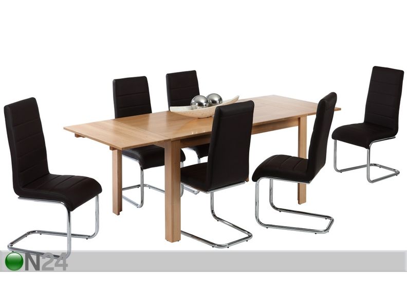 Jatkettava ruokapöytä EMELY 80x140-220 cm kuvasuurennos