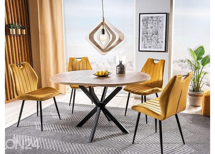 Jatkettava ruokapöytä Gabrielo 100-135x100 cm kuvasuurennos