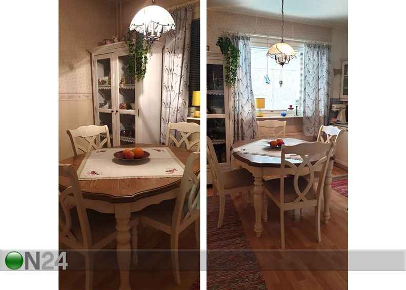 Jatkettava ruokapöytä LILY 106,5x137-182 cm kuvasuurennos