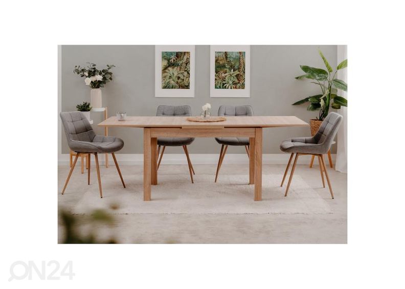 Jatkettava ruokapöytä Longford 120/200x80 cm kuvasuurennos