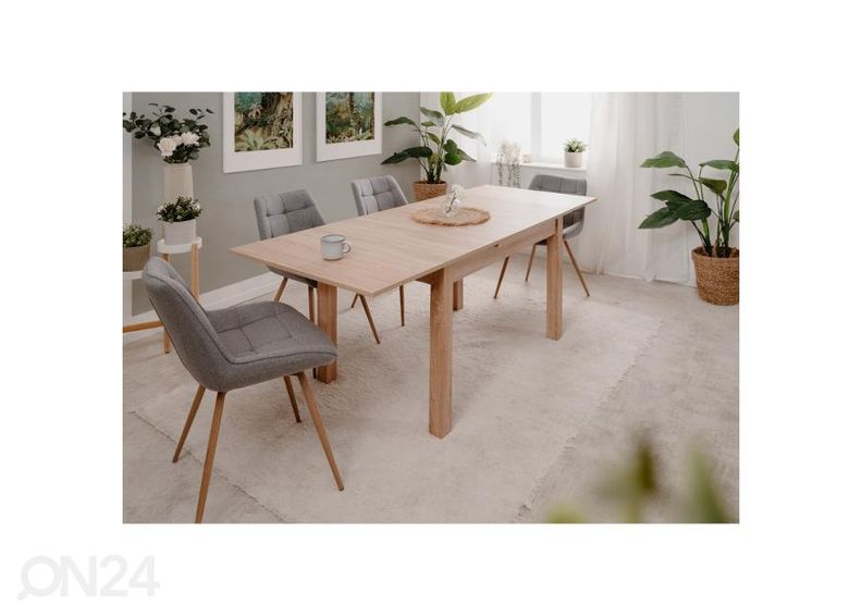 Jatkettava ruokapöytä Longford 120/200x80 cm kuvasuurennos
