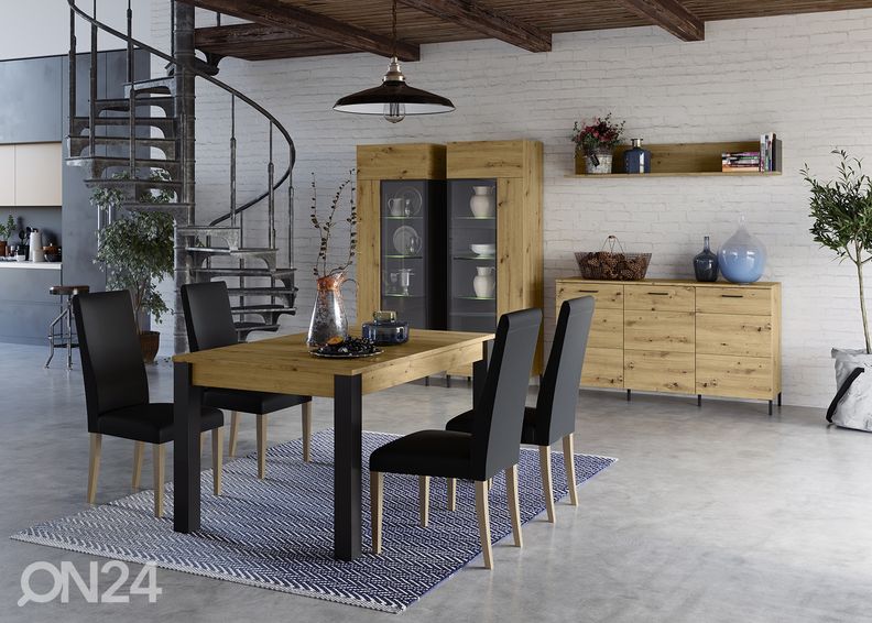 Jatkettava ruokapöytä Lucas 90x140-210 cm kuvasuurennos