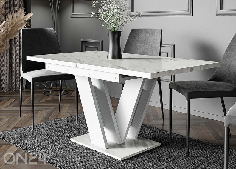 Jatkettava ruokapöytä Mas 80x120/160 cm kuvasuurennos