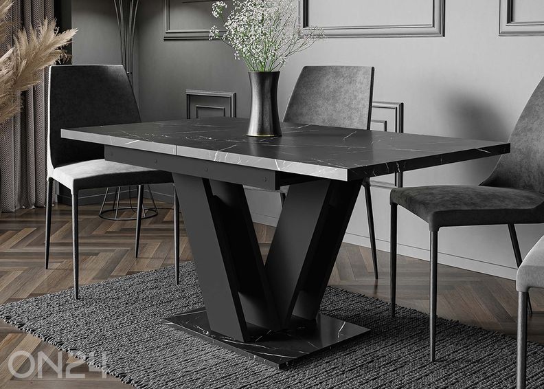 Jatkettava ruokapöytä Mas 80x120/160 cm kuvasuurennos