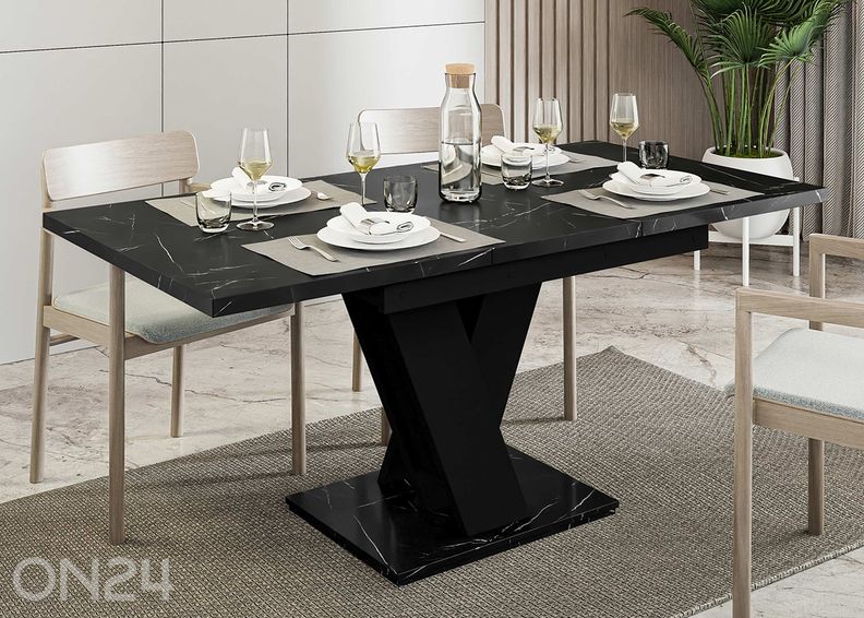 Jatkettava ruokapöytä Mas 80x120/160 cm kuvasuurennos