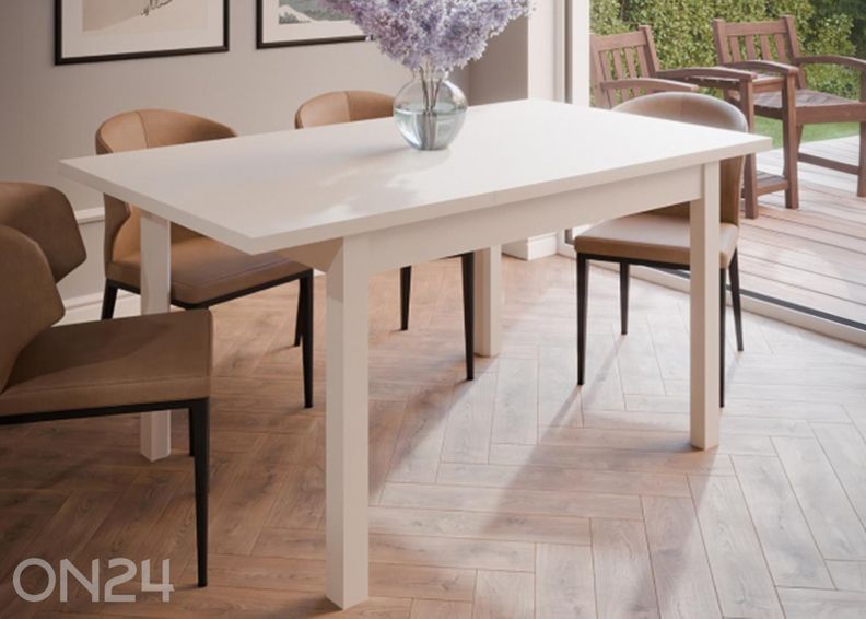 Jatkettava ruokapöytä Oak Squere 80x120/160 cm kuvasuurennos