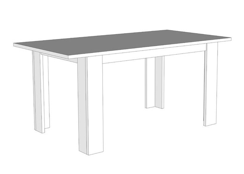 Jatkettava ruokapöytä Oscar 160-200x90 cm kuvasuurennos
