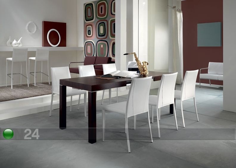 Jatkettava ruokapöytä SIRIO 90x160-320 cm kuvasuurennos
